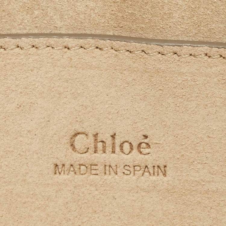 Pre Owned Chloe Brown/Tan Leather and Suede Small Faye Shoulder Bag