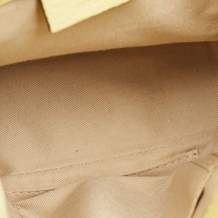 Pre Owned Chloe Yellow Leather and Suede Mini Faye Daye Backpack