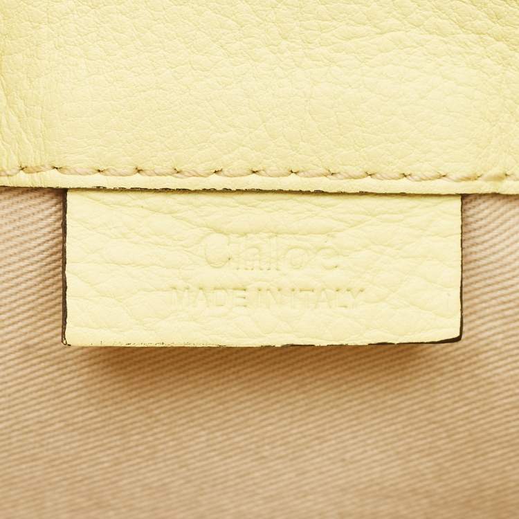 Pre Owned Chloe Yellow Leather and Suede Mini Faye Daye Backpack