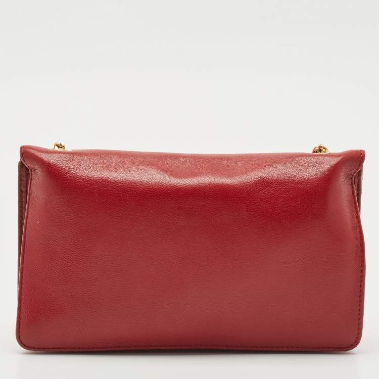Pre Owned Chloe Multicolor Leather Envelope Flap Chain Clutch