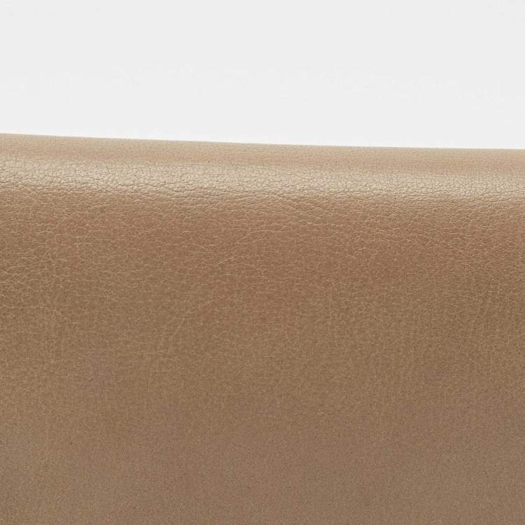 Pre Owned Chloe Grey Leather Braided Flap Card Case