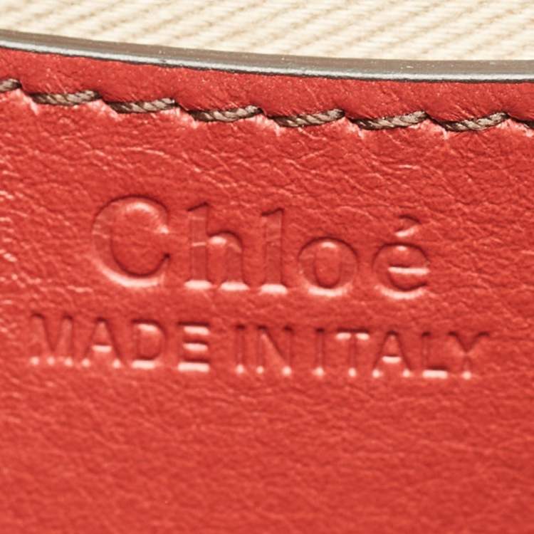Pre Owned Chloe Tricolor Snake Embossed Leather Large Tess Shoulder Bag