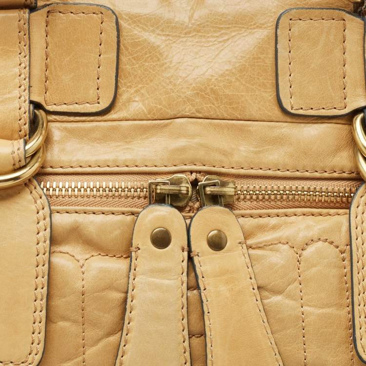 Pre Owned Chloe Tan Leather Bay Satchel