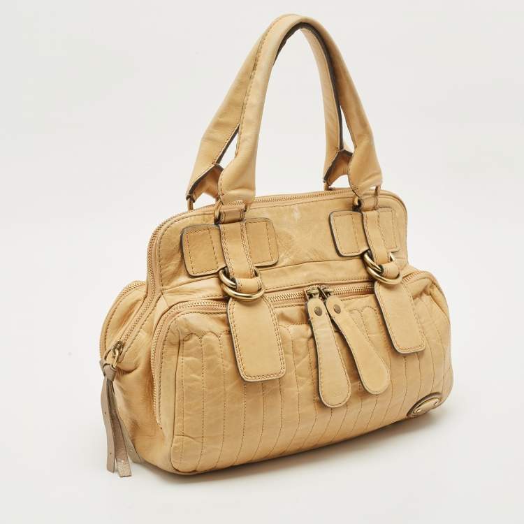 Pre Owned Chloe Tan Leather Bay Satchel