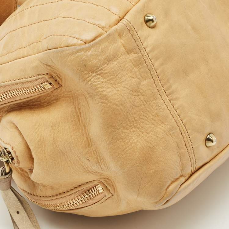 Pre Owned Chloe Tan Leather Bay Satchel