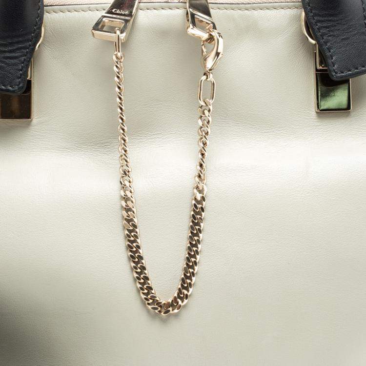 Pre Owned Chloe Black/Beige Leather Medium Baylee Tote