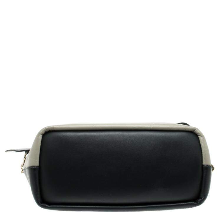 Pre Owned Chloe Black/Beige Leather Medium Baylee Tote