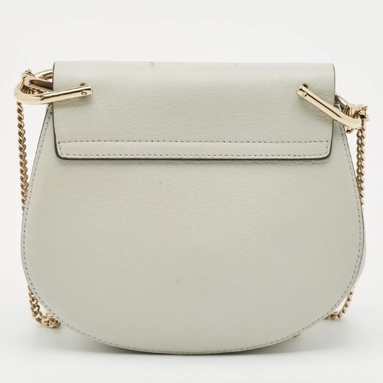 Pre Owned Chloe Grey/Multicolor Leather and Suede Studded Patchwork Small Drew Bag