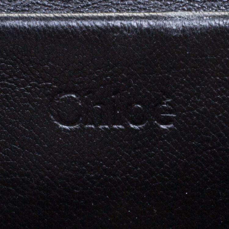 Pre Owned Chloe Brown/Green Python Large Elsie Shoulder Bag