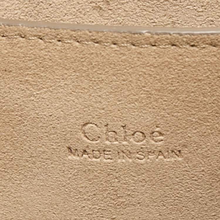 Pre Owned Chloe Dark Green Leather and Suede Small Faye Shoulder Bag