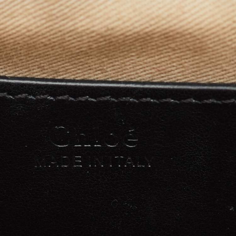 Pre Owned Chloe Black Leather and Suede Small Tess Shoulder Bag