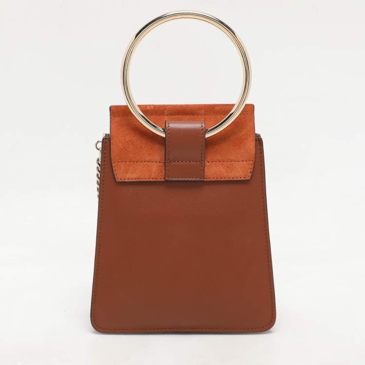 مملوكة مسبقًا Chloé Brown Leather and Suede Mini Faye Crossbody Bag