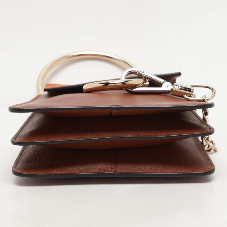 مملوكة مسبقًا Chloé Brown Leather and Suede Mini Faye Crossbody Bag