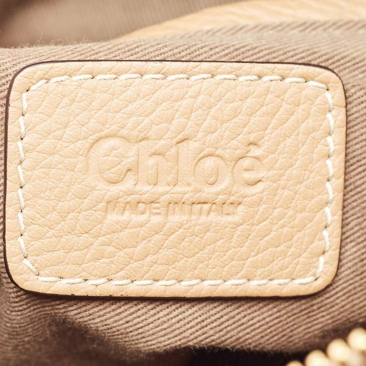 Pre Owned Chloe Two Tone Brown Leather Medium Marcie Shoulder Bag