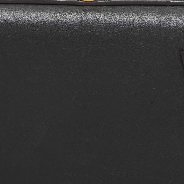 Pre Owned Chloé Black Leather and Suede Small Nile Bracelet Crossbody Bag