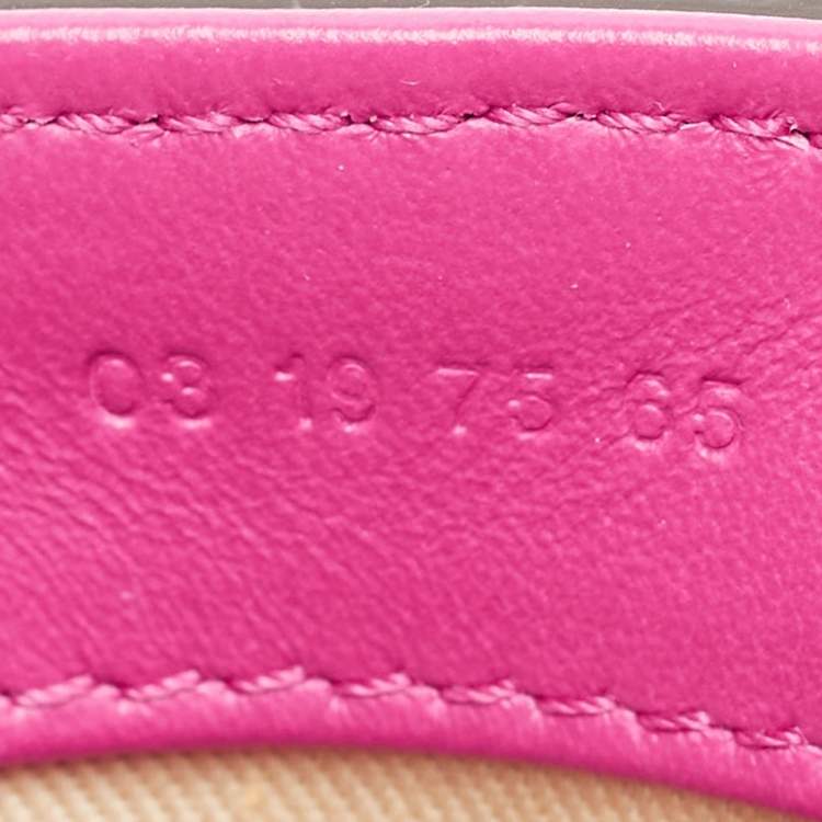 Pre Owned Chloé Pink Croc Embossed Leather Mini C Top Handle Bag