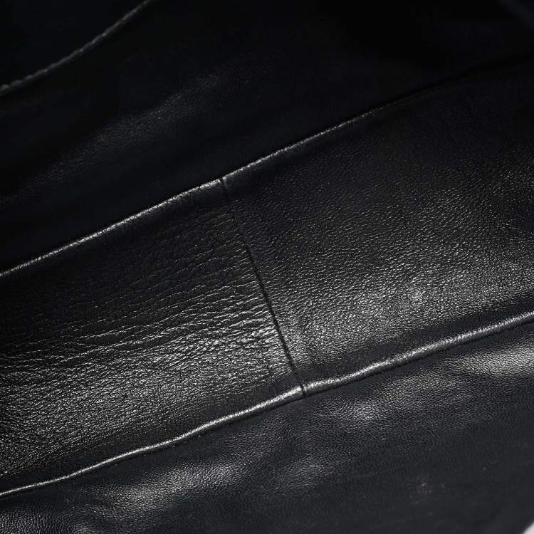 Pre Owned Chloe Black Leather Large Elsie Shoulder Bag