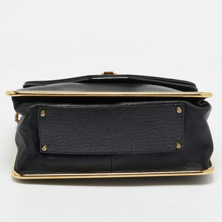 Pre Owned Chloe Black Leather Medium Sally Flap Shoulder Bag