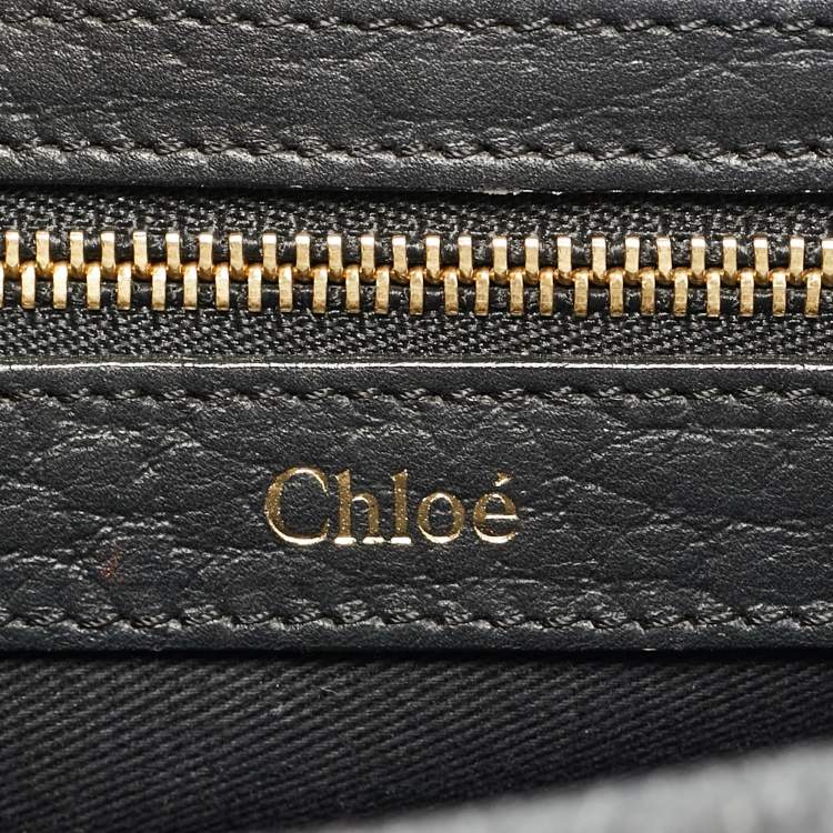 Pre Owned Chloe Black Leather Medium Sally Flap Shoulder Bag
