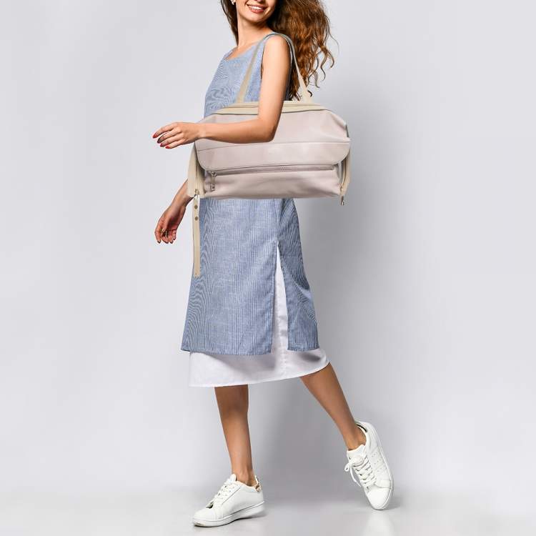Pre Owned Chloe Pink/Beige Leather Dalston Shoulder Bag