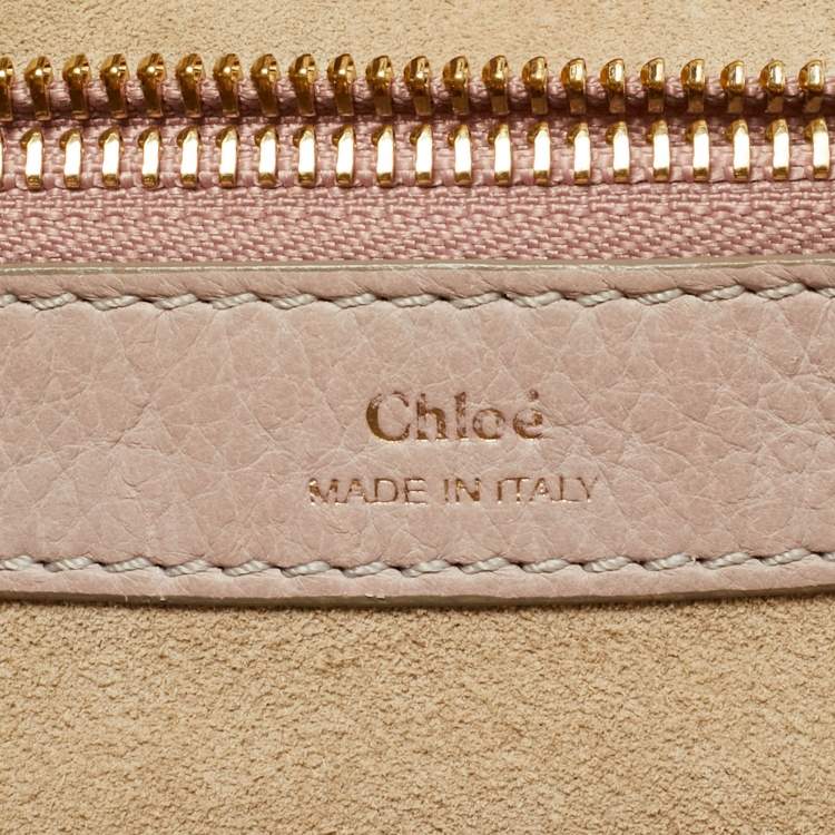 Pre Owned Chloe Pink/Beige Leather Dalston Shoulder Bag