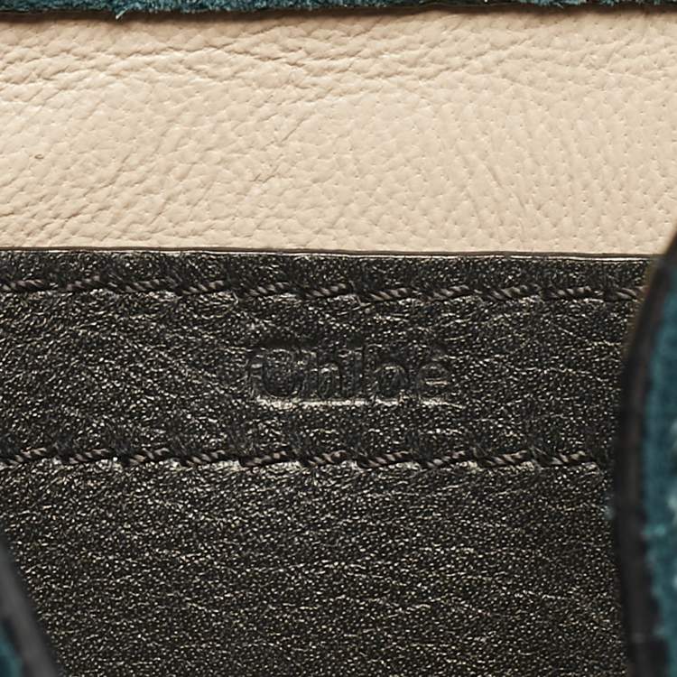 Pre Owned Chloe Green Snakeskin Mini Marcie Crossbody Bag