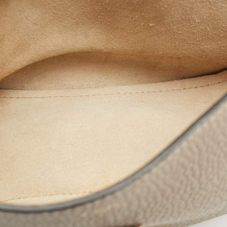 Pre Owned Chloe Taupe Grey Leather Small Drew Shoulder Bag