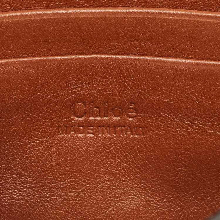 Pre Owned Chloe Brown Leather and Suede Mini Faye Shoulder Bag