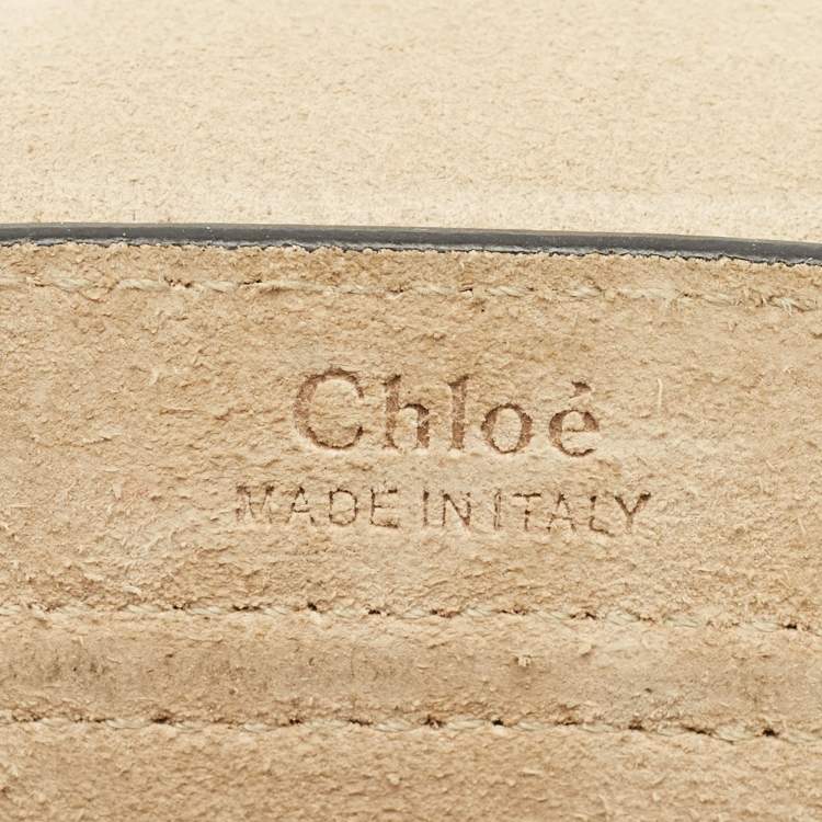 Pre Owned Chloe Beige Leather Mini Hudson Shoulder Bag