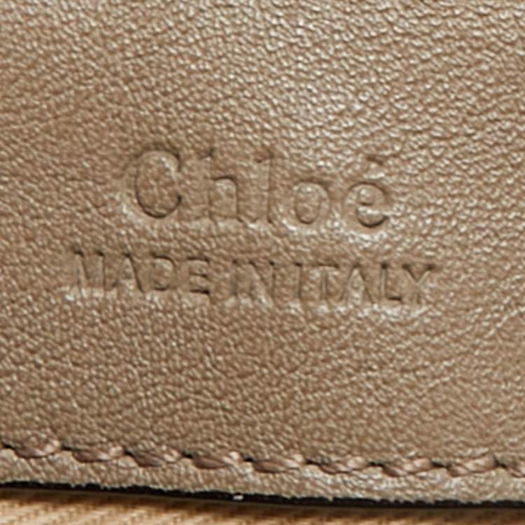 Pre Owned Chloé Motty Grey Leather Small Faye Day Shoulder Bag