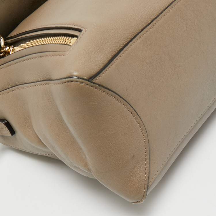Pre Owned Chloé Motty Grey Leather Small Faye Day Shoulder Bag