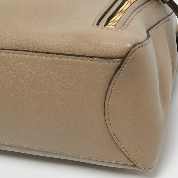Pre Owned Chloé Motty Grey Leather Small Faye Day Shoulder Bag