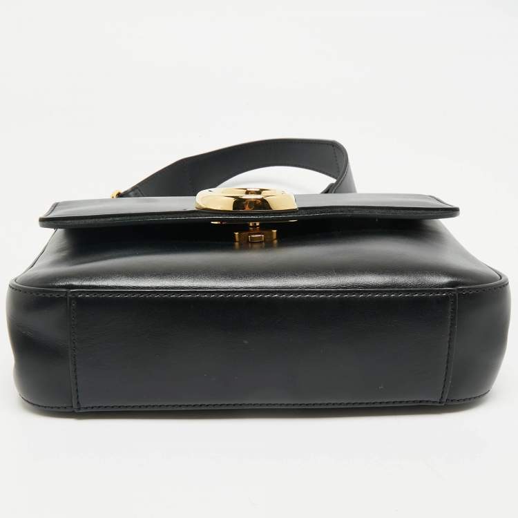 Pre Owned Chloe Black Leather C Top Handle Bag