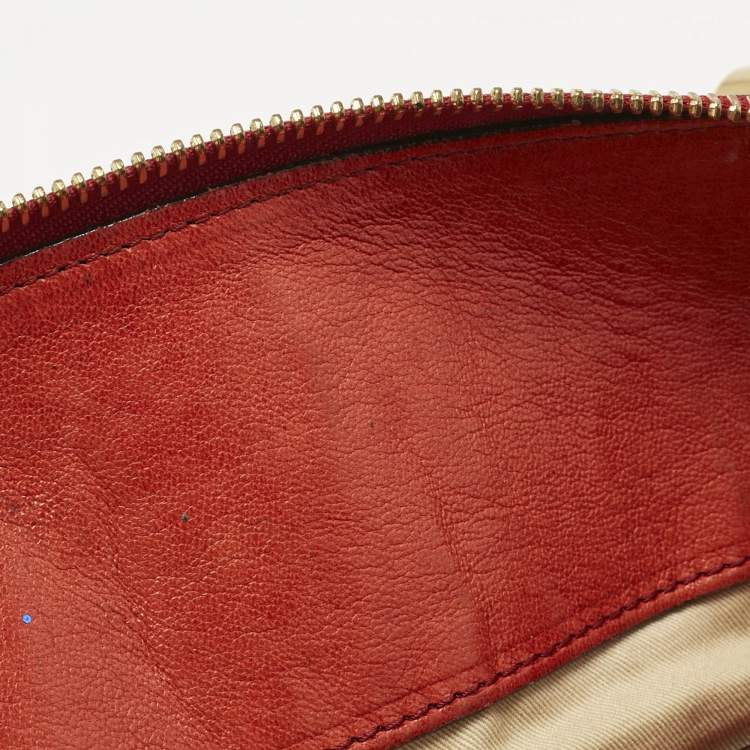 Pre Owned Chloe Orange Leather Heloise Satchel 