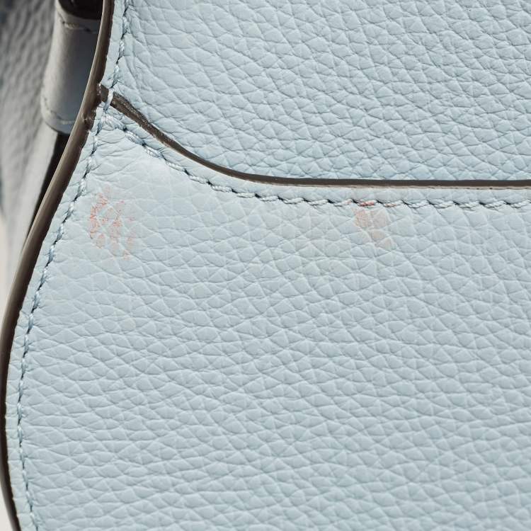 Pre Owned Chloé Shady Blue Leather Small Marcie Saddle Bag