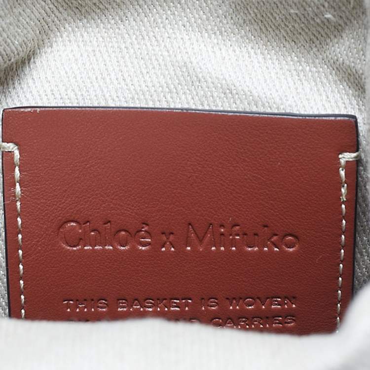 Pre Owned Chloé Natural Fiber Small Woody Basket Bag