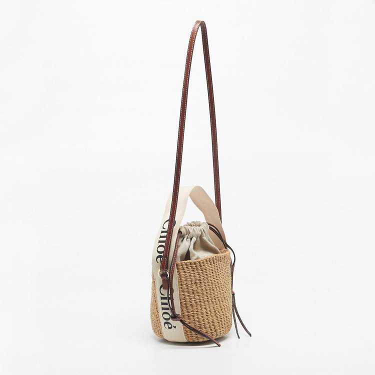 Pre Owned Chloé Natural Fiber Small Woody Basket Bag