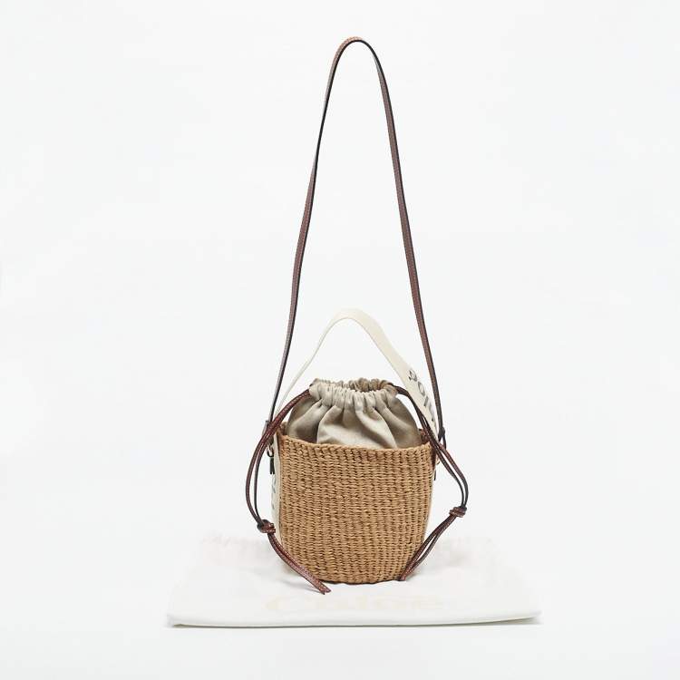Pre Owned Chloé Natural Fiber Small Woody Basket Bag
