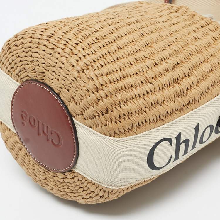 Pre Owned Chloé Natural Fiber Small Woody Basket Bag