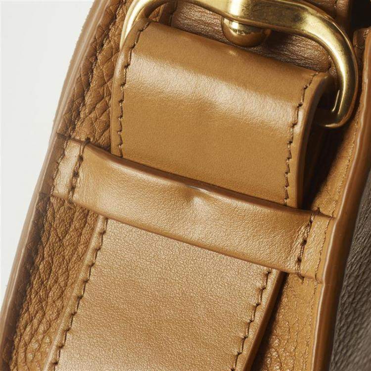 Pre Owned Chloé Tess Small Brown/Tan Leather and Suede Crossbody Bag