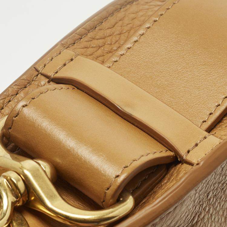 Pre Owned Chloé Tess Small Brown/Tan Leather and Suede Crossbody Bag