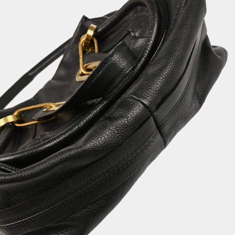 Pre Owned Chloe Parary Black Leather  Handbag