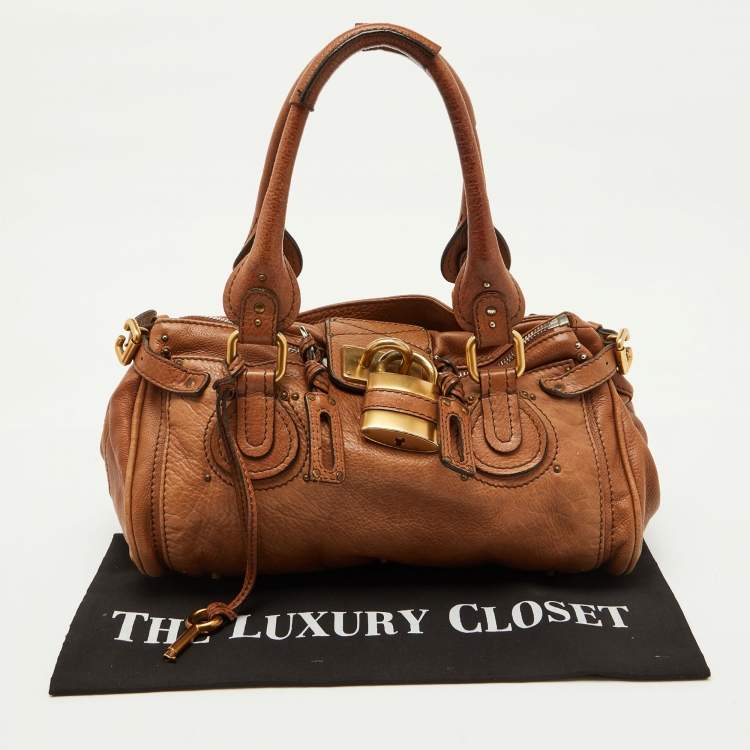 Pre Owned Chloe Brown Leather Medium Paddington Satchel