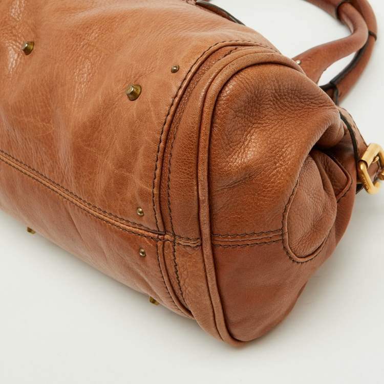 Pre Owned Chloe Brown Leather Medium Paddington Satchel