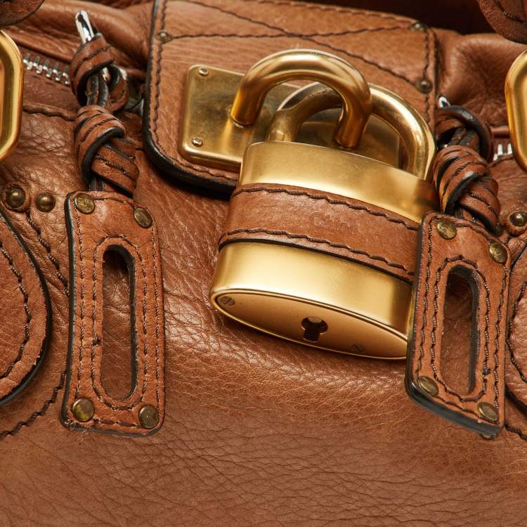Pre Owned Chloe Brown Leather Medium Paddington Satchel