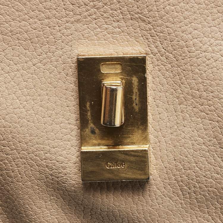 Pre Owned Chloe Light Beige Medium Drew Shoulder Bag