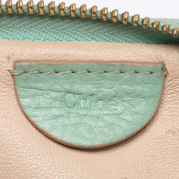 Pre Owned Chloe Green Leather Crossbody Bag