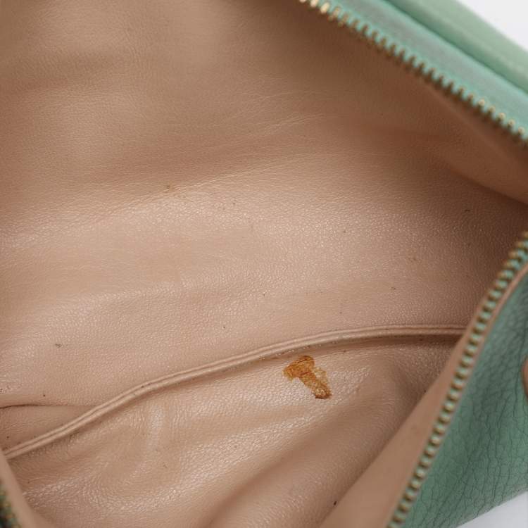 Pre Owned Chloe Green Leather Crossbody Bag