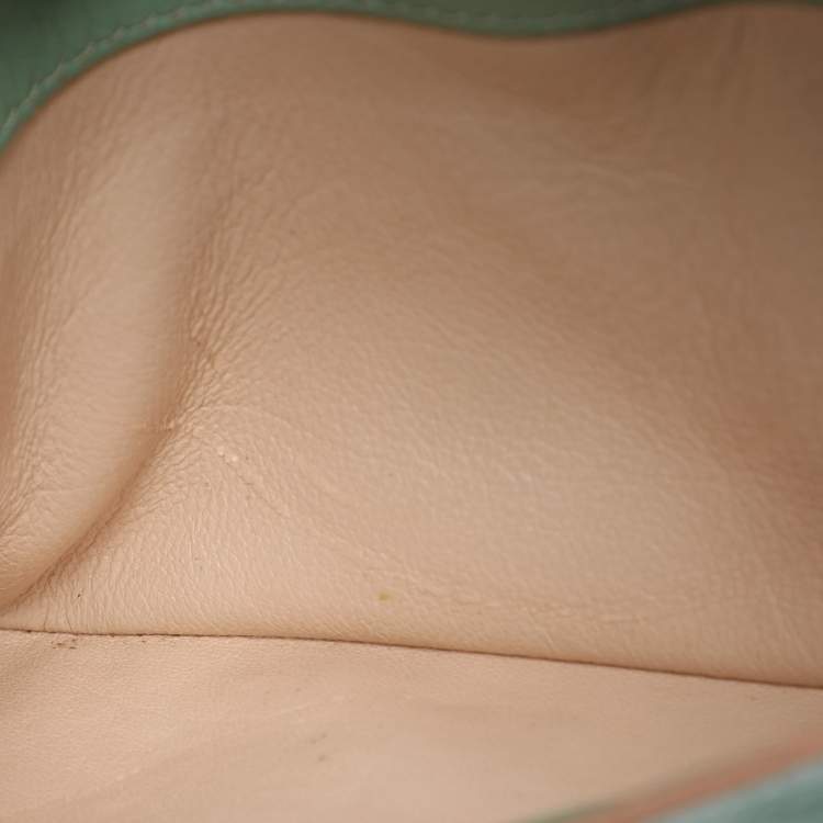 Pre Owned Chloe Green Leather Crossbody Bag
