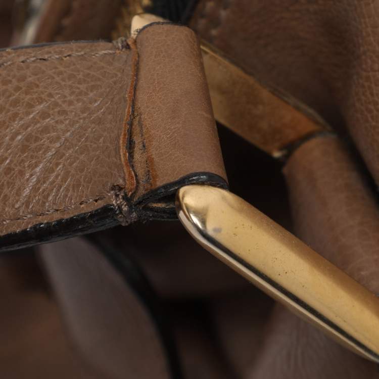 Pre Owned Chloe Brown Leather Carryall Satchel